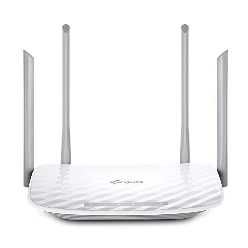 Router WiFi TP-Link AC 1200 Velocidad inalámbrica hasta 1200 Mbps, Doble banda, 5 puertos (4 puertos Ethernet), 4 antenas externas, Soporta control parental, Archer C50