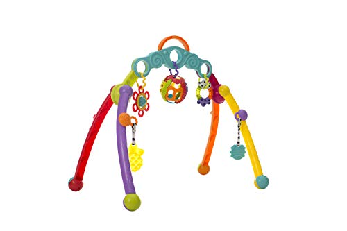 Playgro Arco de Juego Plegable, con Juguetes Desmontables, Desde el Nacimiento, Junyju Fold and Go Activitiy Playgym, Multicolor, 40173