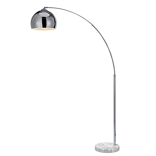 Lámpara de pie Arquer Arc Lámpara de pie Chrome Marble White Shade VN-L00010-EU
