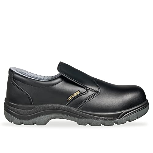 SAFETY JOGGER S3 Zapatos de Seguridad para Hombre con Punta de Acero 40 EU – X0600 - Zapato de Trabajo Antideslizante para Mujer, Zueco de Seguridad de Cuero, Antibacteriano, Resistente al Agua, Negro