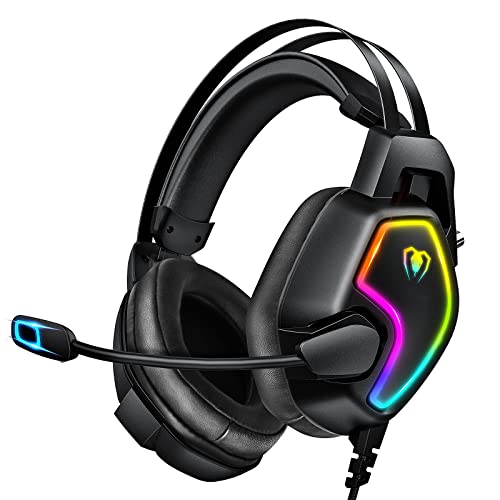 Auriculares Gaming para PC PS4 PS5, Ultralight Pro Gamer Headset...