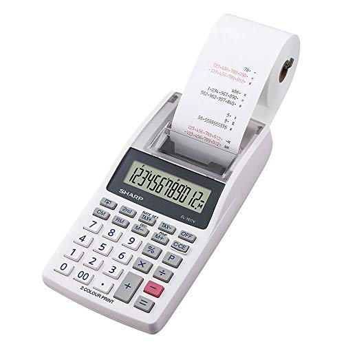 Mini impresora-calculadora de sobremesa Sharp con 12...