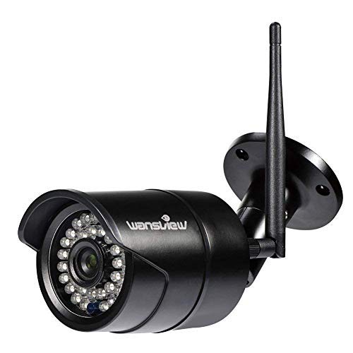 Wansview 1080P FHD Caméra Surveillance WiFi Extérieur,Caméra IP Sécurité sans Fil, Etanche IP66 / Vision Nocturne, Alerte de Détection de Mouvement W2 (Noir)
