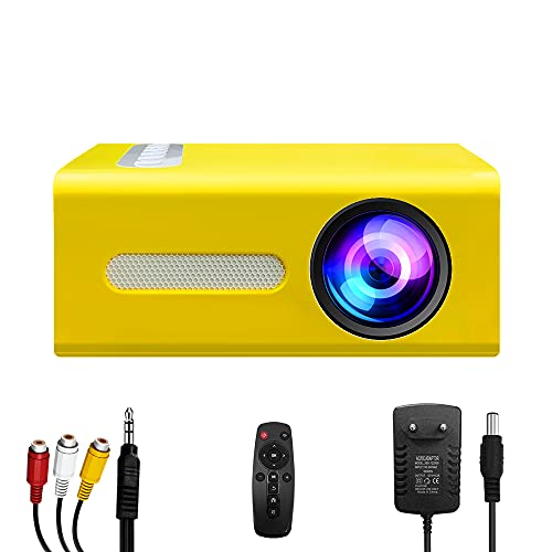 Pro projecteur , Mini projecteur Portable Compatible avec la Prise Casque USB 3,5 mm HDMI TF AV, adapté aux appareils Mobiles, Cadeaux pour Enfants