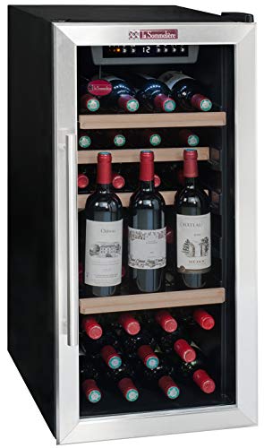 La Sommeliere LS38A Bodega con Control de Temperatura - 38 Botellas - Sistema Integrado de Conservación de Vino - 3 Botellas Abiertas - Tamaño Pequeño