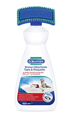 Dr. Beckmann Cepillo quitamanchas para alfombras y alfombras |  Elimina manchas y olores difíciles |  Pincel aplicador incluido (650 ml)