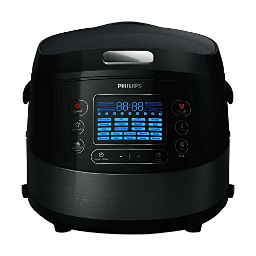 Philips HD4749/77 Viva multicooker con 22 programas, Cerámica/Plástico Negro/Metal 5 L