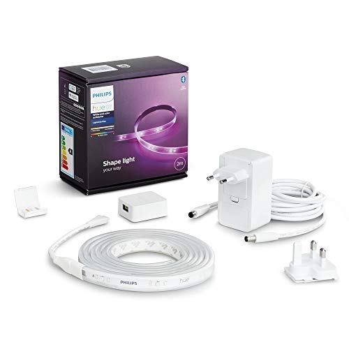 Philips Hue White & Color Ambiance Interior LightStrips+ Base de conexión de 2 m, compatible con Bluetooth