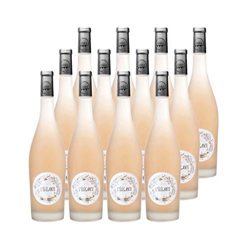 Pays d'Oc L'Élégante Rosé 2022 - Les Vignerons du Sommiérois - Vino rosado IGP de Languedoc - Roussillon - Lote de 12x75cl - Cinsault, variedades de uva Garnacha