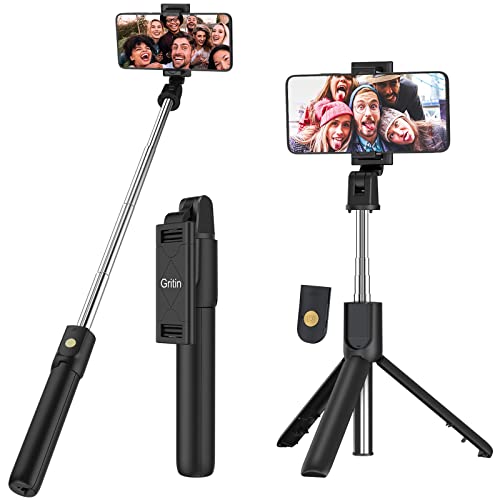 Bluetooth Selfie Stick, Gritin 3 en 1 Selfie Stick...