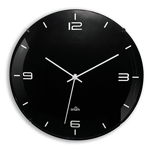 Orium 11077 Horloge Plastique/Verre Noir 29,3 x 5,5 x 29,3 cm