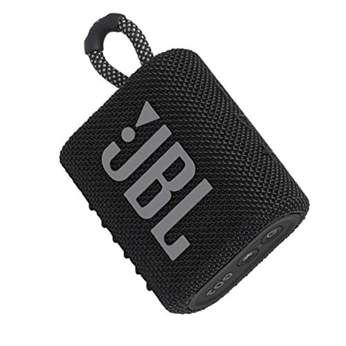 JBL GO 3 – Enceinte Bluetooth portable et légère, aux basses intenses et au style audacieux – Étanche à l’eau et à la poussière – Autonomie 5 hrs – Noir