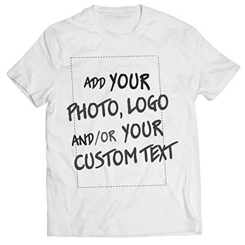 lepni.me Regalos de camiseta personalizables para hombres Agregue el logotipo de la empresa de diseño personal o una foto para regalo (XXL blanco multicolor)