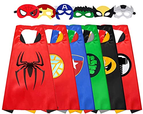 LATERN 6 uds capa y máscara de superhéroe, disfraces de Cosplay...