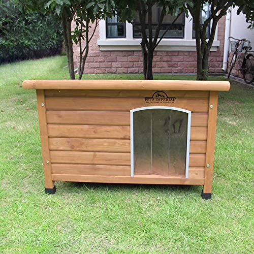 Caseta de madera mediana para perros Pets Imperial® Norfolk con piso extraíble para facilitar la limpieza B