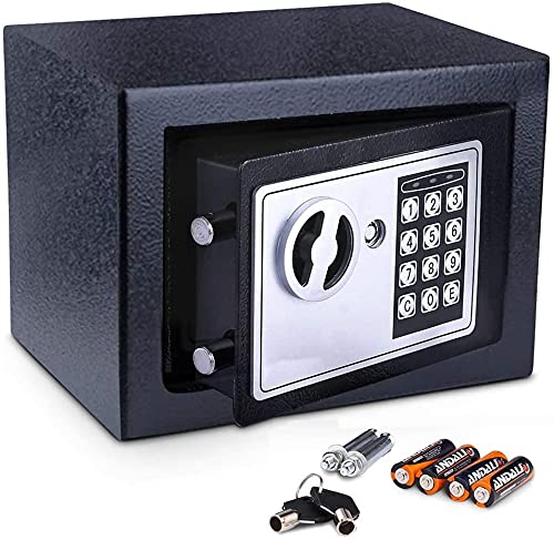 Caja fuerte de seguridad electrónica Meykey 23×17×17cm, negra