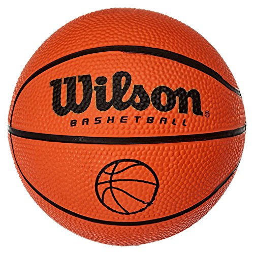 Wilson, Ballon de Basketball, Micro, Pour enfants et adolescents, Pour usage intérieur et extérieur, B1717, Mixte Adulte, Orange, Taille Unique