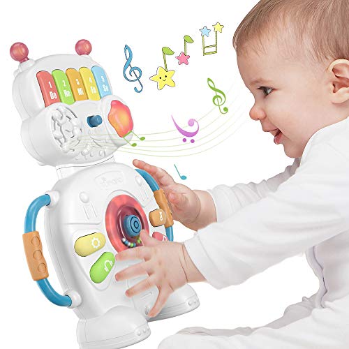 Bebé musical piano electrónico robot de juguete...