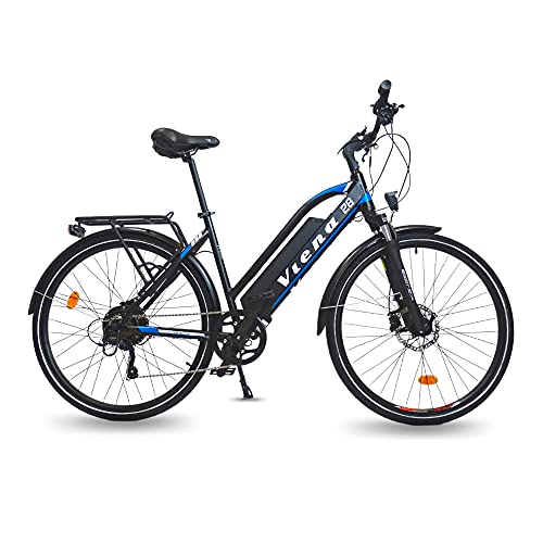 URBANBIKER Bicicleta Eléctrica VTC VIENA (Azul 26"), Batería Litio-ION Celdas Samsung 840Wh (48V y 17.5Ah), Motor 250W, 26 Pulgadas, Frenos Hidráulicos