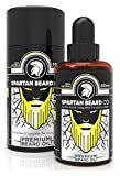 Huile à barbe Spartan Beard Co | 7 huiles essentielles haut de gamme pour la santé de la barbe, du visage et de la peau | Soin et sérum de croissance pour barbe | Rejoignez l’élite des soins pour barbe.