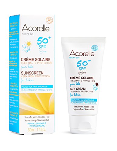 Acorelle - Crema Solar Bebé SPF50 Orgánica, 50ML