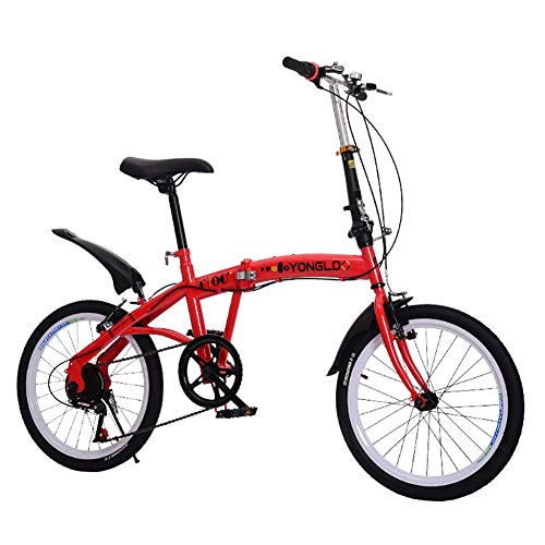 Extérieur Vélo Pliable pour Les Adultes,7 Vitesses Léger Vélo De Ville Pliant,Portable Unisexe Vélos avec Frein V,Urban Commuter A 18h