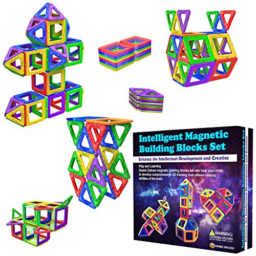 Bloques de construcción magnéticos - Regalos para niños - Bloques de construcción magnéticos - Juegos para niños y niñas - Creativos y educativos para niños de 2, 3, 4, 5, 6, 7 años
